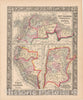 Historic Map : Venezuela & Peru & Argentina & Ecuador & Guiana & Colombia 1864 , New General (World) Atlas , Vintage Wall Art