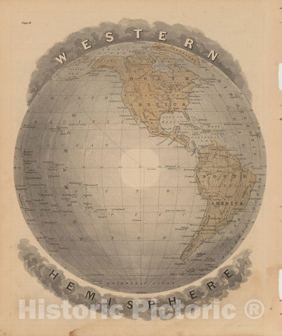 Historic Map : Warren's Common-School Geography, World Map 1879 , Vintage Wall Art