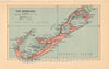 Historic Map : Pocket Guide to the West Indies, Bermuda 1939 , Vintage Wall Art