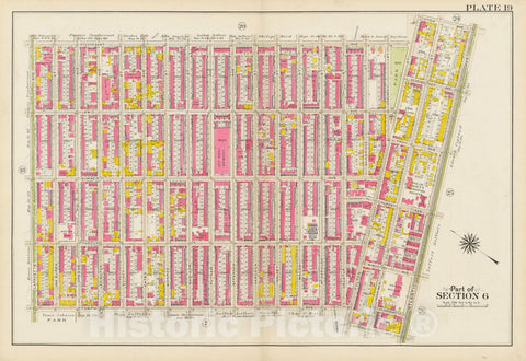 Historic Map : Vol. 1, Brooklyn 1908 Plate 019 , Atlas Borough of Brooklyn , Vintage Wall Art