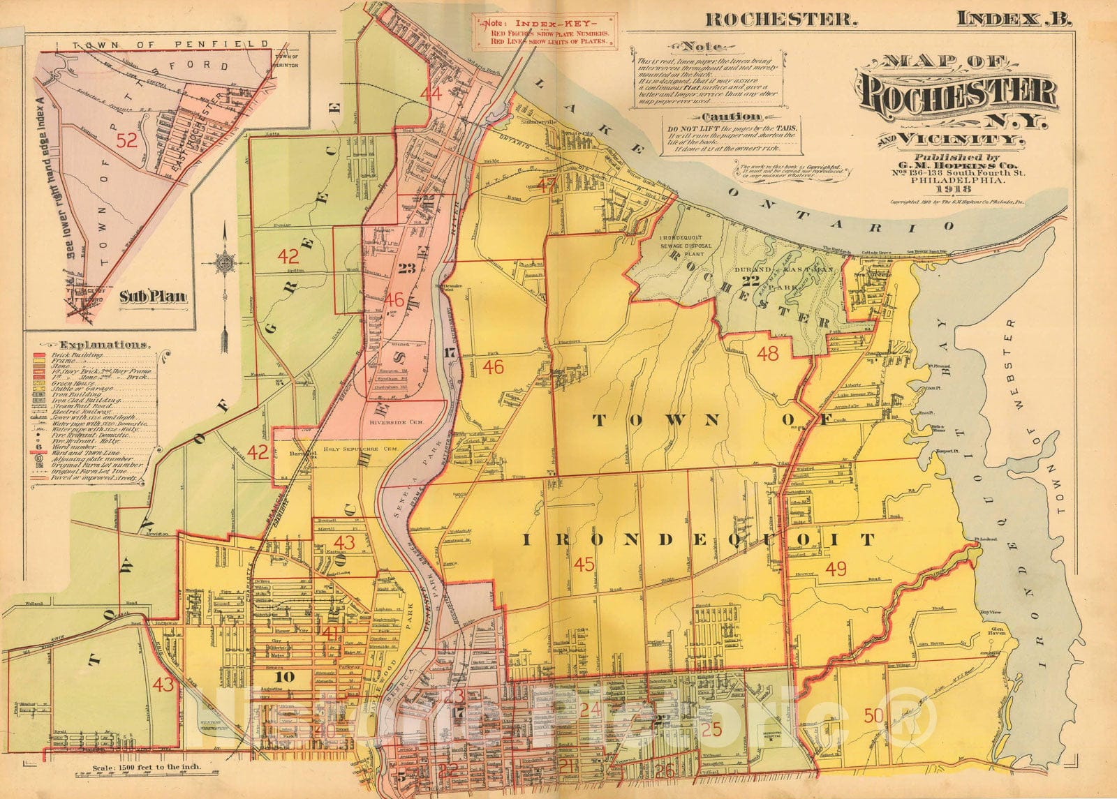 Historic Map : Plat Book of the City of Rochester New York and Vicinit ...