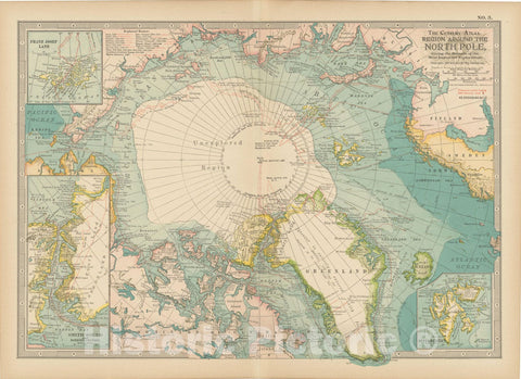 Historic Map : Asia & North America & Europe 1914 Century Atlas , Vintage Wall Art