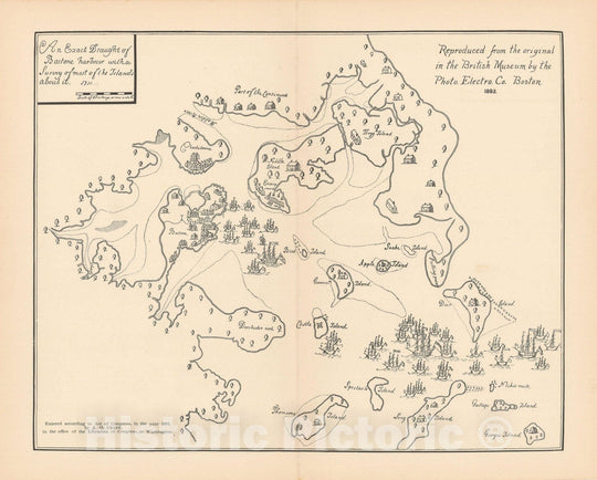 Historic Map : Boston 1883 Topographic Map , Vintage Wall Art