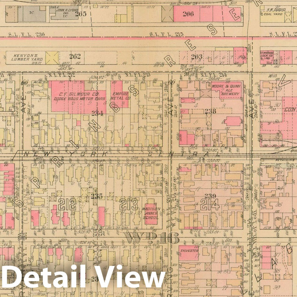 Historic Map : Atlas City of Syracuse, NY and Suburbs, Syracuse 1924 Plate 004 , Vintage Wall Art