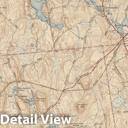 Historic Map : USGS 7.5 Minute Sheets and Quadrangles, Charlton & Leicester & Spencer 1941 Topographic Map , Vintage Wall Art