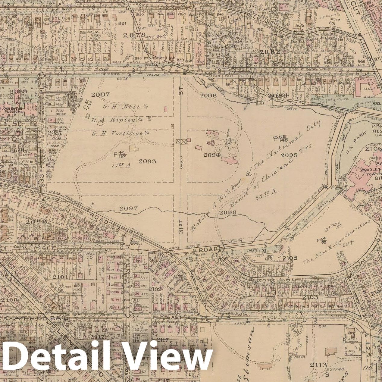 Historic Map : Atlas of Washington D.C. Volume 3 (Outer NW), Washington 1937 Plate 026 , Vintage Wall Art