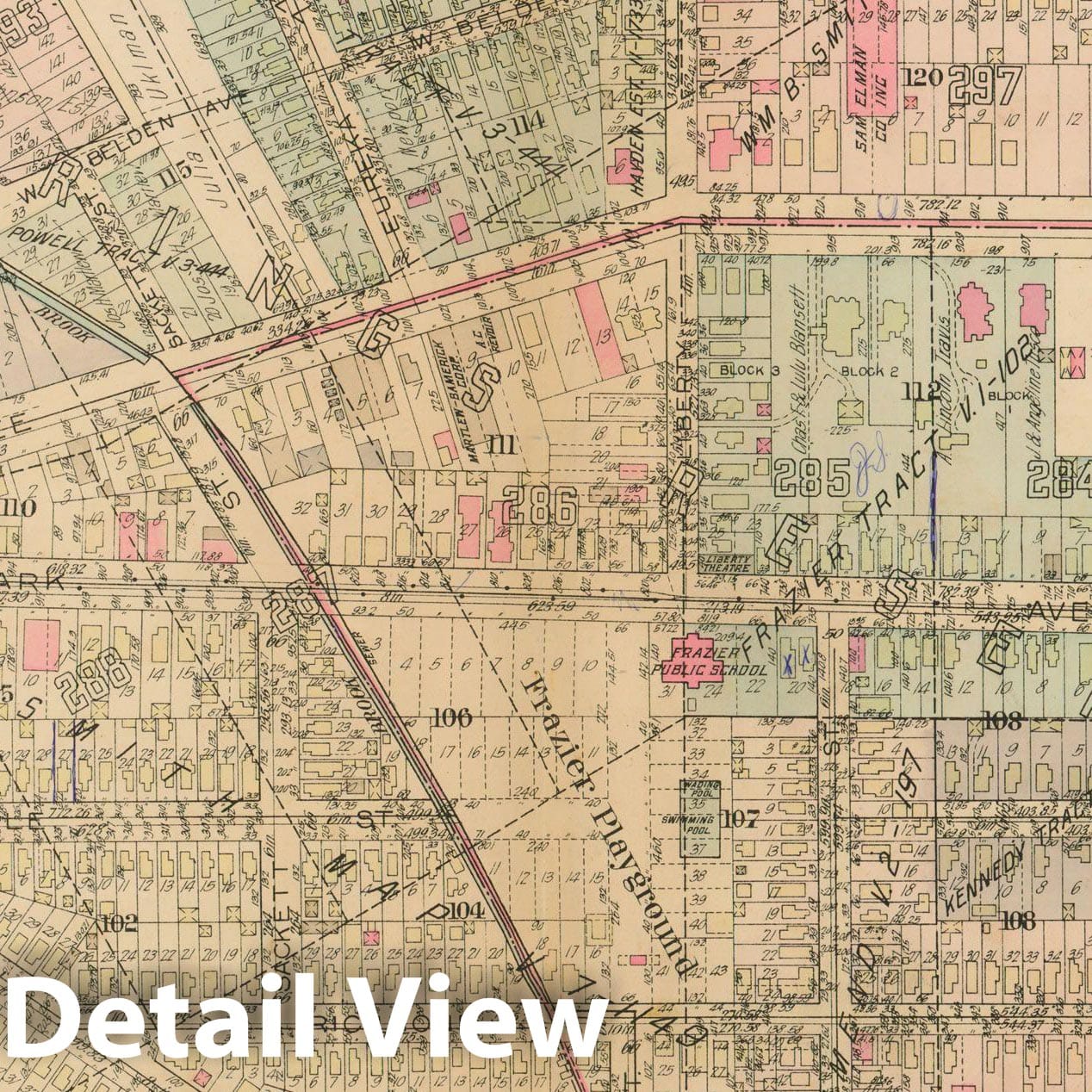 Historic Map : Atlas City of Syracuse, NY and Suburbs, Syracuse 1924 Plate 016 , Vintage Wall Art
