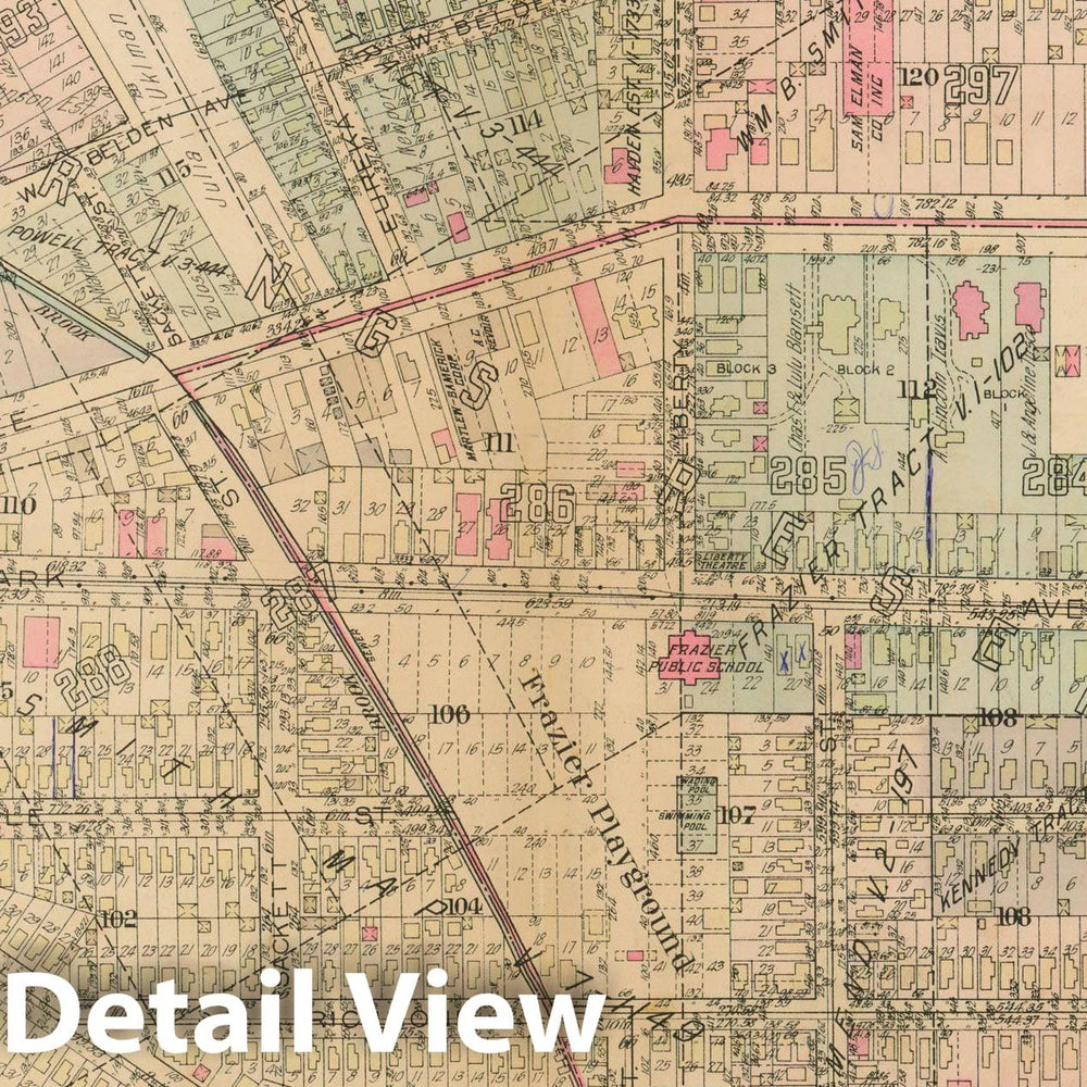Historic Map : Atlas City of Syracuse, NY and Suburbs, Syracuse 1924 Plate 016 , Vintage Wall Art