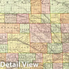 Historic Map : United States Maps, Nebraska 1894 , Vintage Wall Art