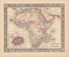 Historic Map : Africa 1864 , New General (World) Atlas , Vintage Wall Art