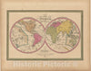 Historic Map : World Map 1847 , Vintage Wall Art