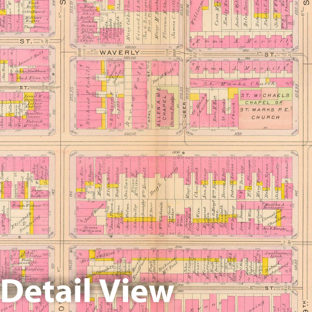 Historic Map : Philadelphia 1908 Plate 024 , Vintage Wall Art