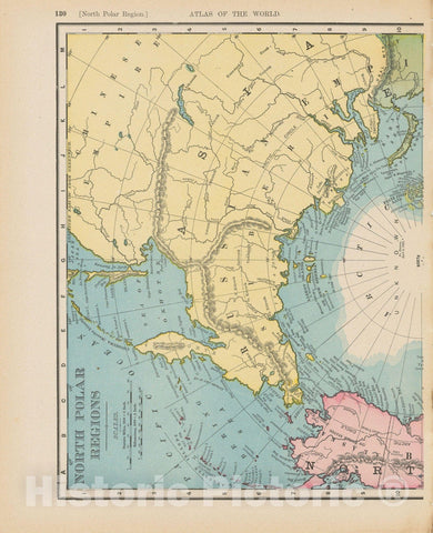 Historic Map : Asia 1900 , Universal Atlas World , v3, Vintage Wall Art
