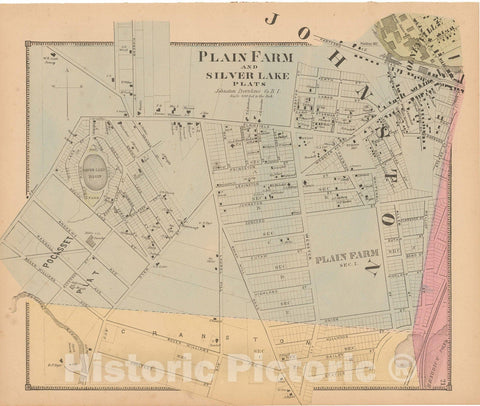 Historic Map : Atlas State of Rhode Island, Johnston 1870 , Vintage Wall Art
