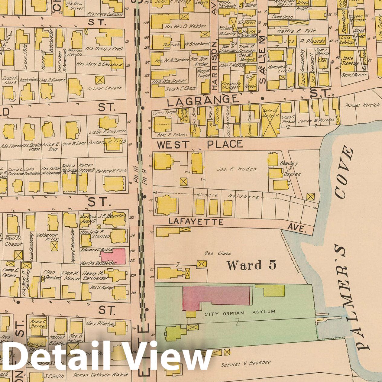 Historic Map : Atlas City of Salem, Salem 1911 Plate 003 , Vintage Wall Art