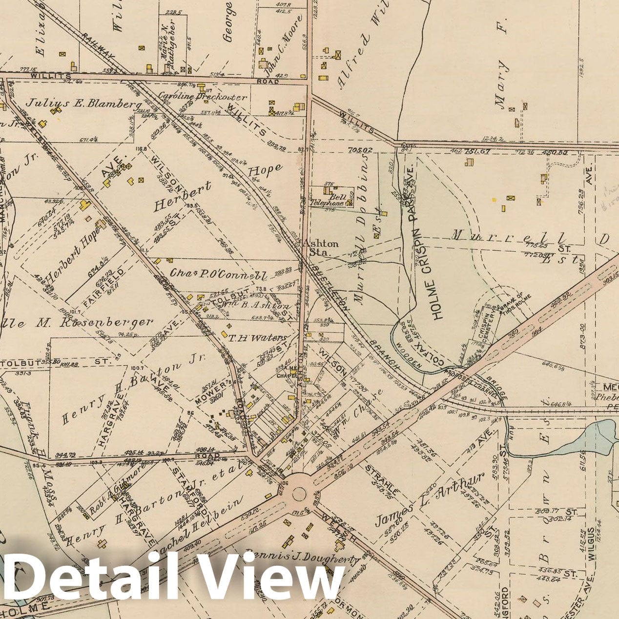 Historic Map : Atlas City of Philadelphia 35th Ward, Philadelphia 1927 Plate 019 , Vintage Wall Art