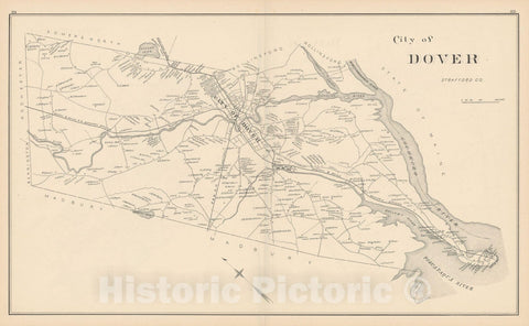 Historic Map : Dover 1892 , Town and City Atlas State of New Hampshire , v2, Vintage Wall Art
