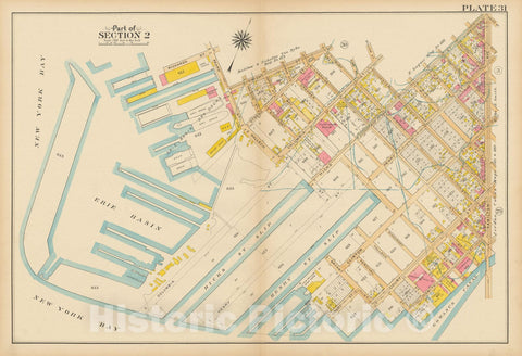 Historic Map : Vol. 1, Brooklyn 1908 Plate 031 , Atlas Borough of Brooklyn , Vintage Wall Art