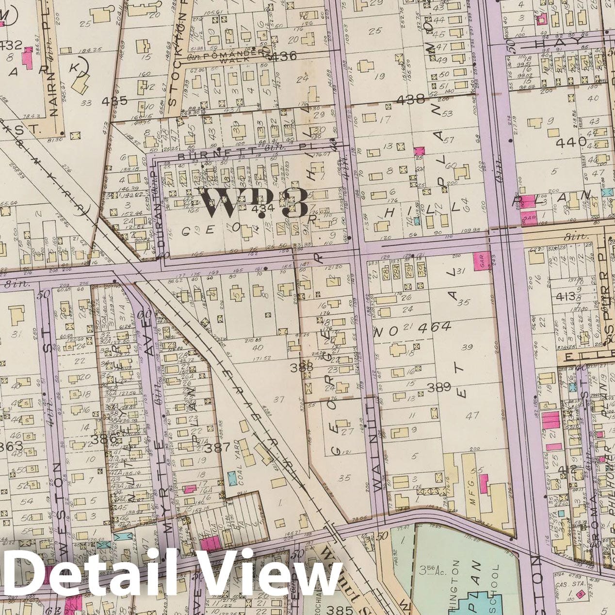 Historic Map : Atlas of Bloomfield, Belleville and Nutley; Essex County Vol D, Nutley 1932 Plate 016 , Vintage Wall Art