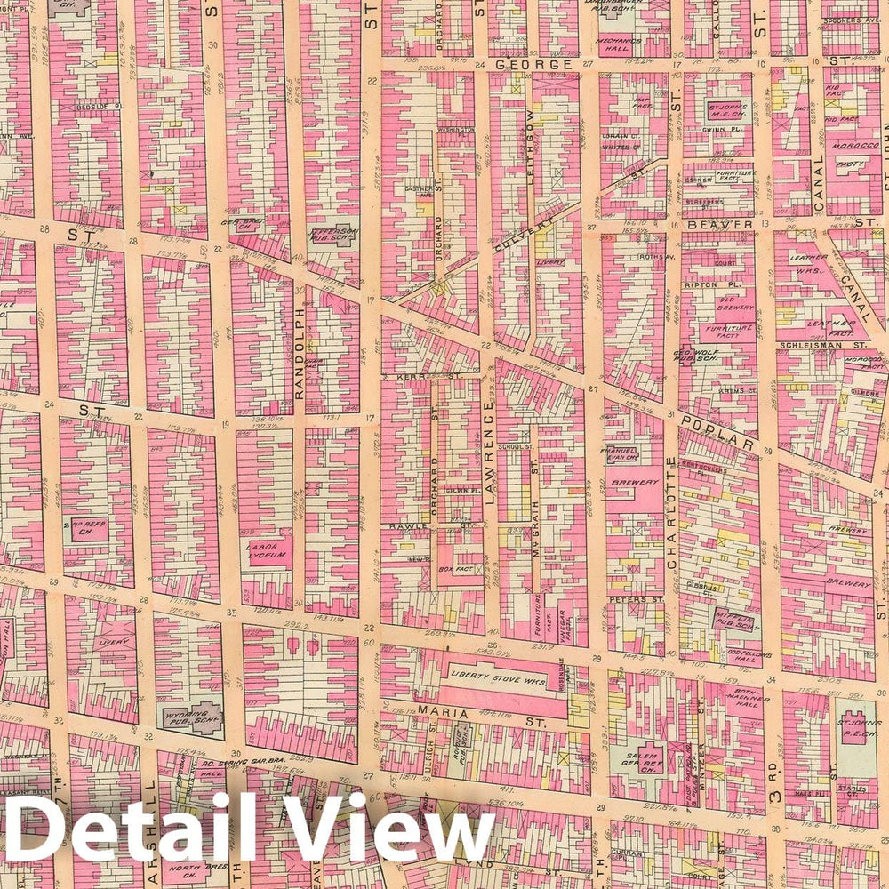 Historic Map : Baist's Property Atlas of Philadelphia, Philadelphia 1895 Plate 021 , Vintage Wall Art
