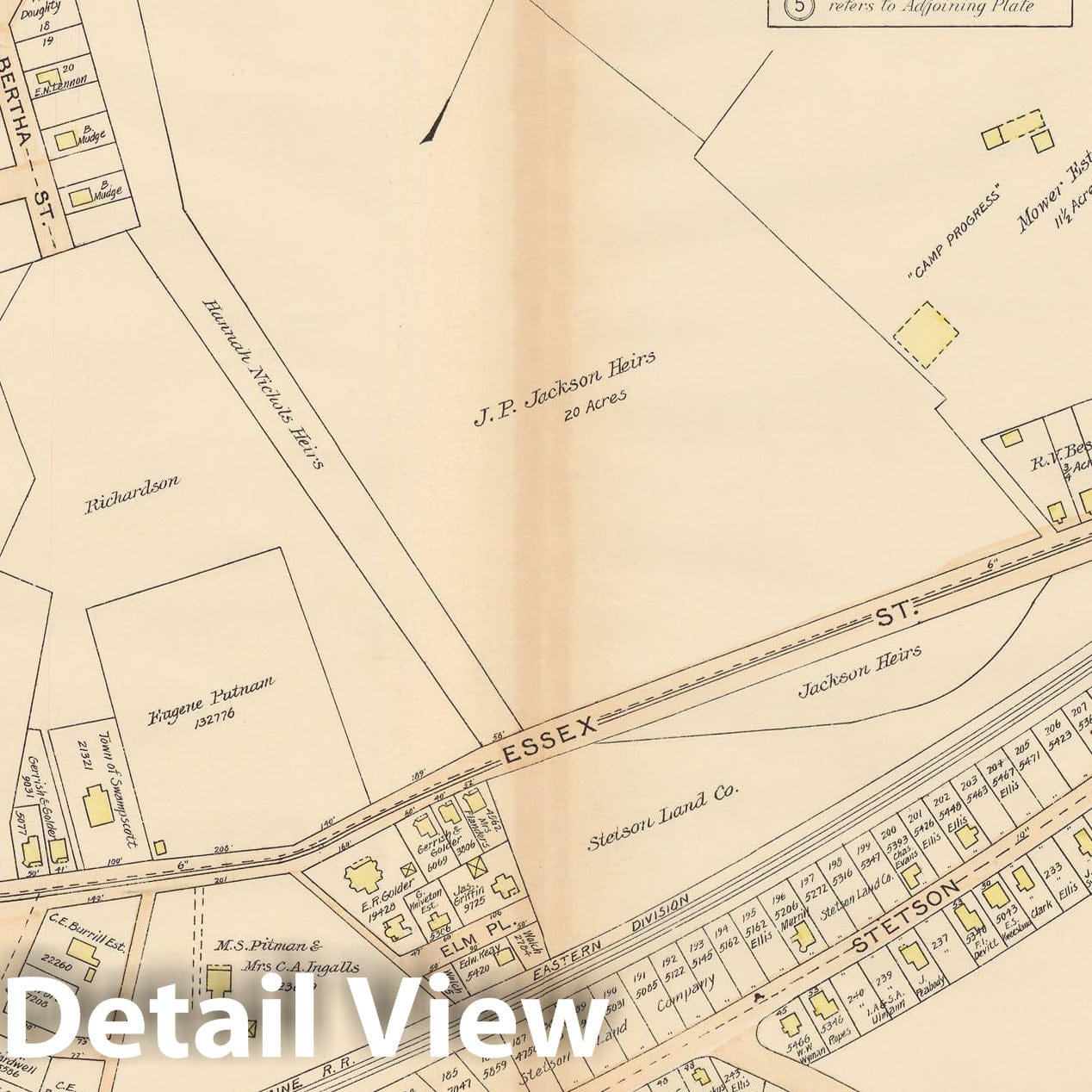 Historic Map : Atlas of Town of Swampscott, Swampscott 1897 Plate 001 , Vintage Wall Art