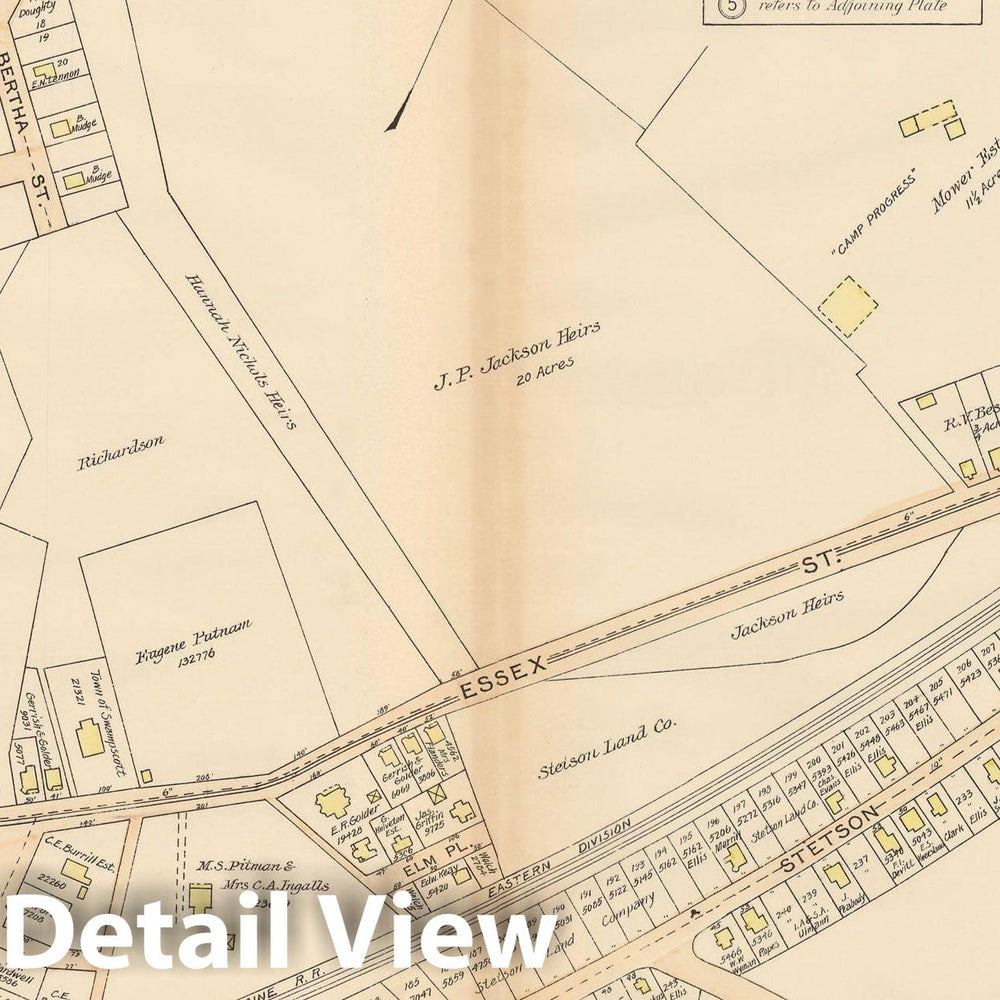 Historic Map : Atlas of Town of Swampscott, Swampscott 1897 Plate 001 , Vintage Wall Art