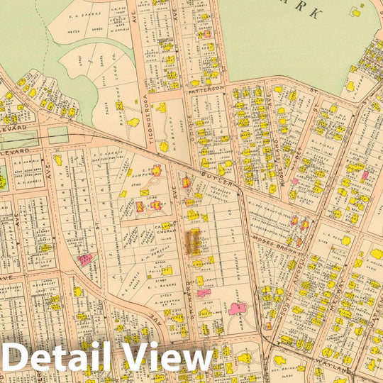 Historic Map : Atlas City of Providence Rhode Island, Providence 1908 Plate 009 , Vintage Wall Art