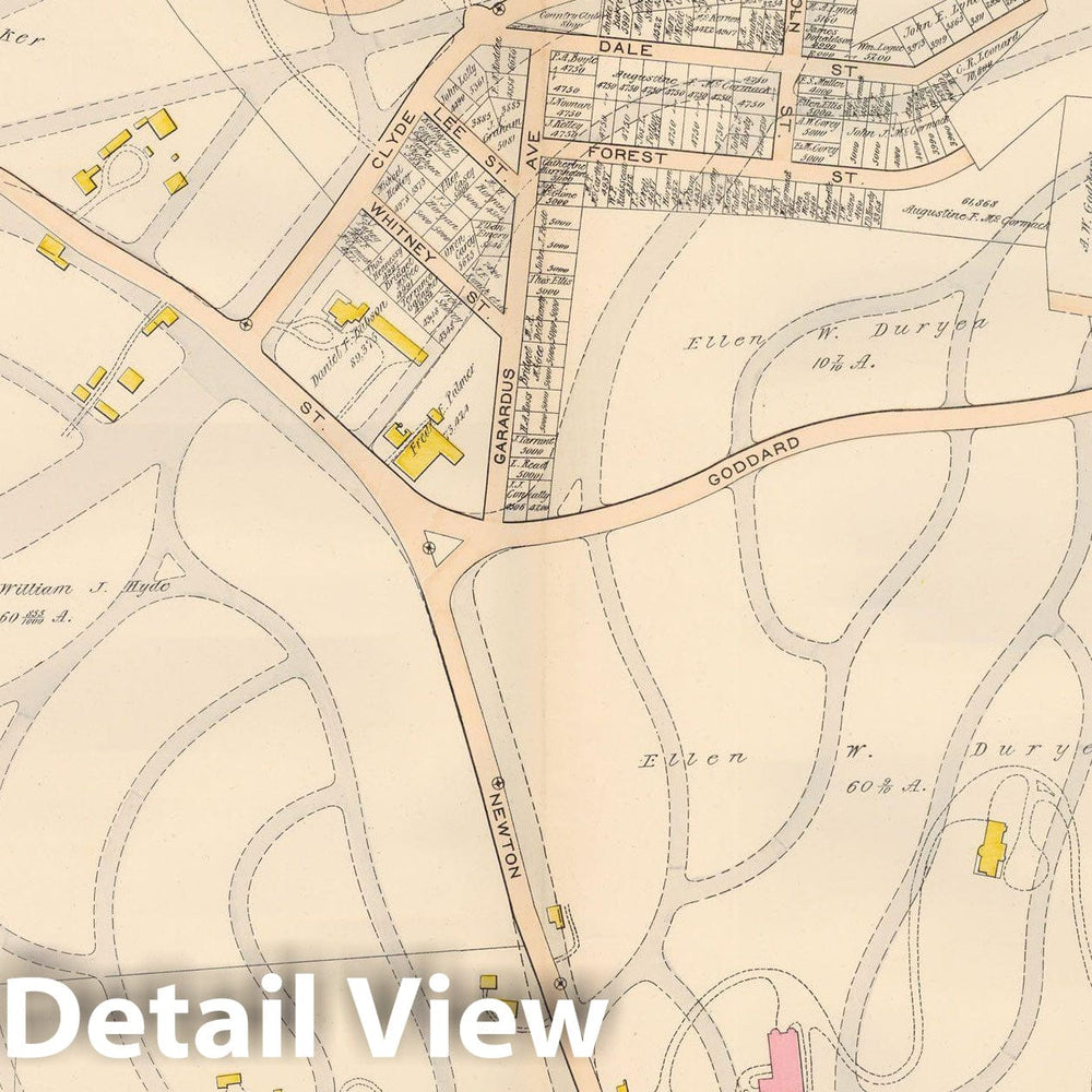 Historic Map : Atlas Town of Brookline, Brookline 1897 Plate 022 , Vintage Wall Art