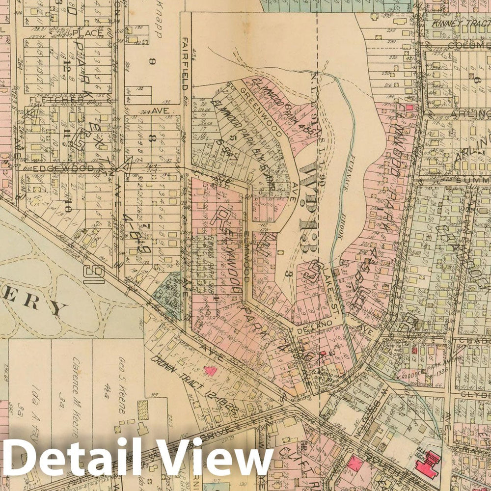 Historic Map : Atlas City of Syracuse, NY and Suburbs, Syracuse 1924 Plate 027 , Vintage Wall Art
