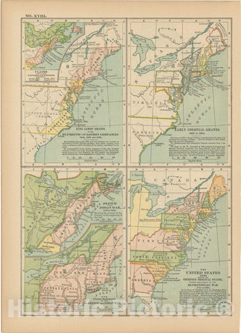 Historic Map : United States 1914 , Century Atlas of the World, v4, Vintage Wall Art