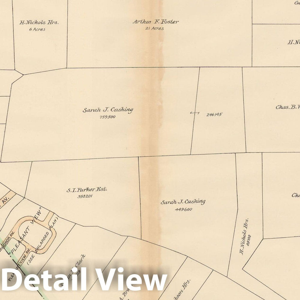Historic Map : Atlas of Town of Swampscott, Swampscott 1897 Plate 012 , Vintage Wall Art