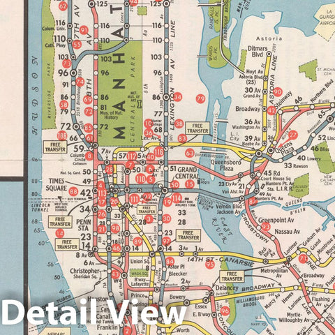 Historic Map : New York City Transit Maps, New York City Subway Map 1965 Railroad Catography , Vintage Wall Art