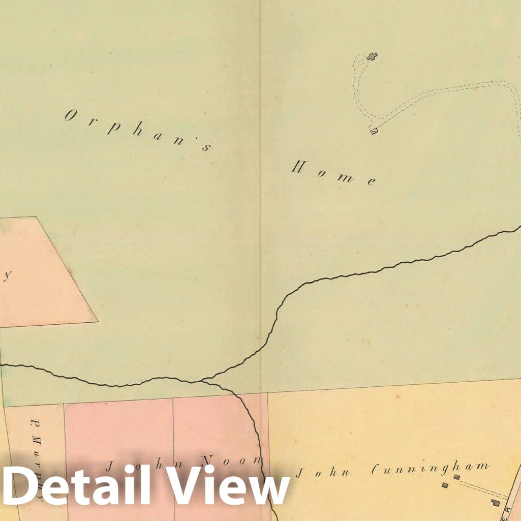 Historic Map : Atlas of County of Suffolk, MA, Vol. 5th, West Roxbury 1874 Plate P , Vintage Wall Art