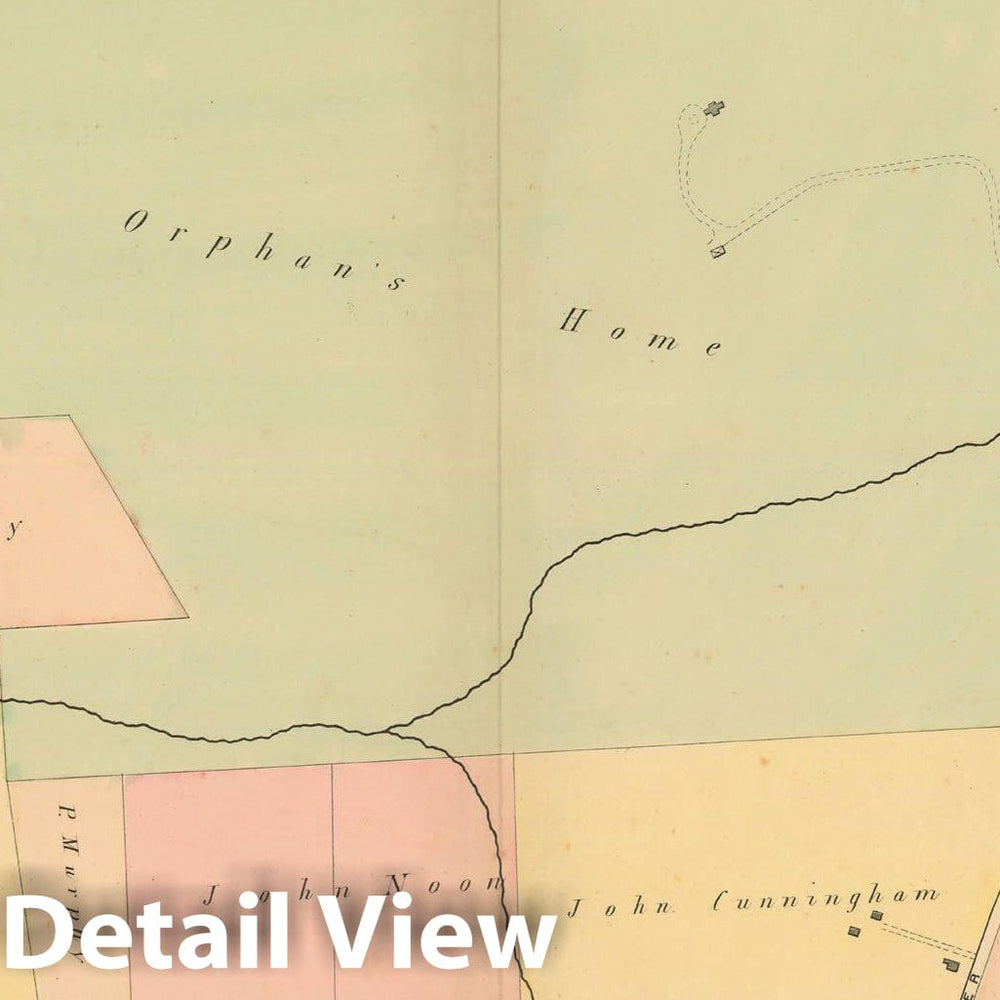 Historic Map : Atlas of County of Suffolk, MA, Vol. 5th, West Roxbury 1874 Plate P , Vintage Wall Art