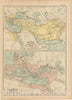 Historic Map : Asia & Europe 1914 , Century Atlas of the World, Vintage Wall Art