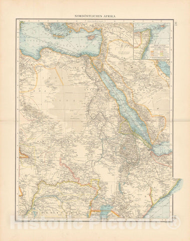 Historic Map : Africa 1899 , Andrees Allgemeiner Handatlas , v3, Vintage Wall Art