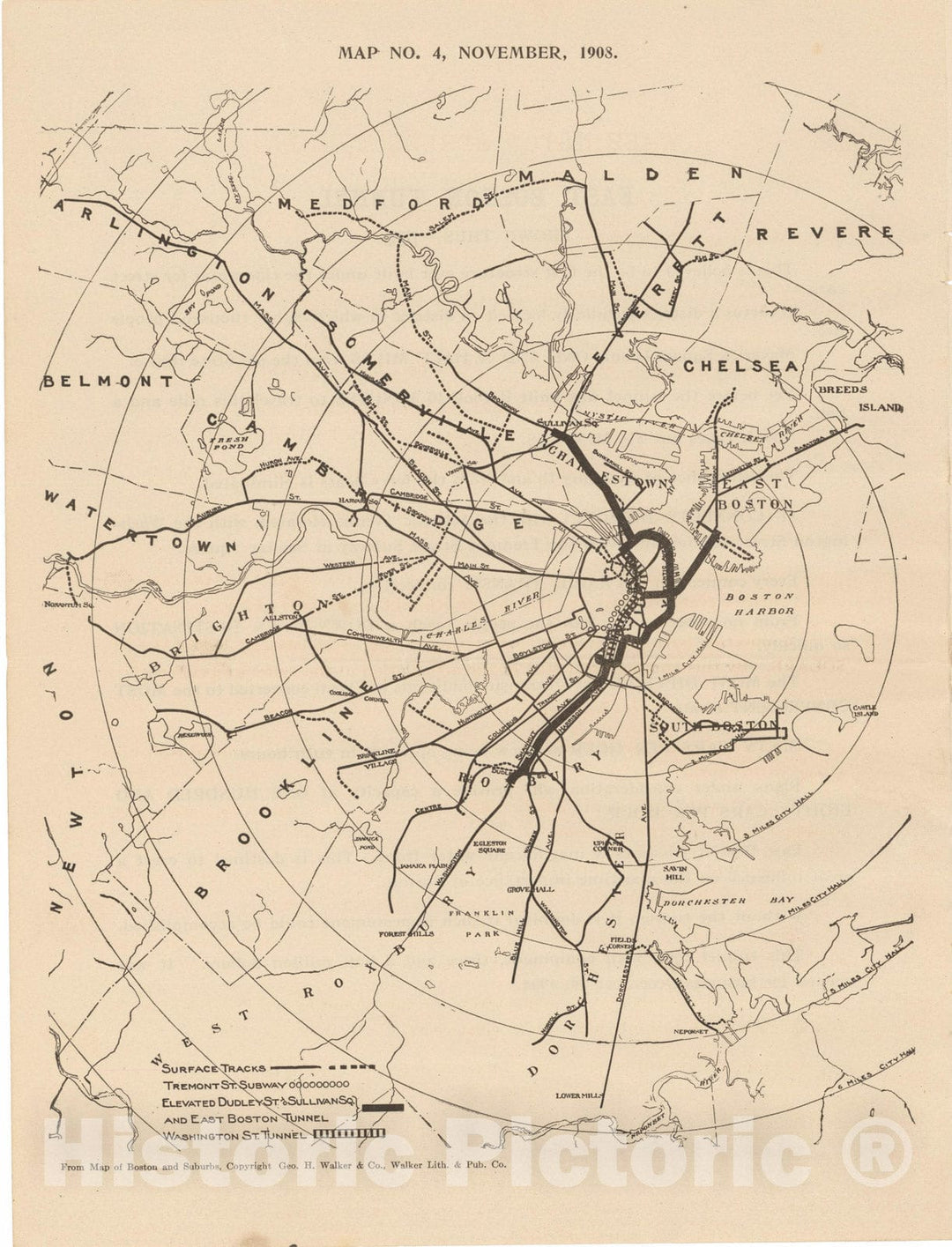 Historic Map : Boston Elevated Railway Co. Informational Maps, Map 4 ...