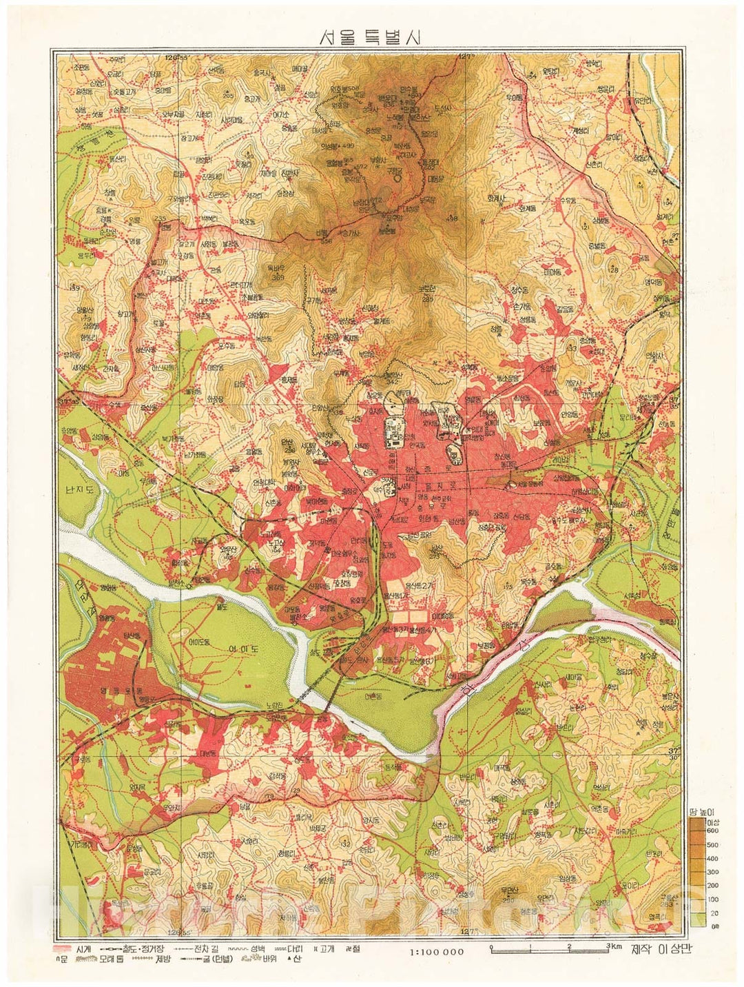 Historic Map : Seoul 1915 , Vintage Wall Art