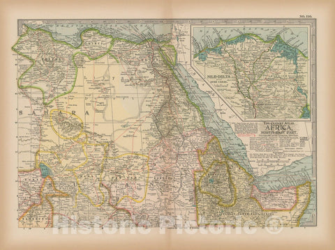 Historic Map : Africa 1897 , The Century Atlas World , v2, Vintage Wall Art