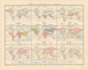 Historic Map : World Map 1899 , Andrees Allgemeiner Handatlas , v5, Vintage Wall Art