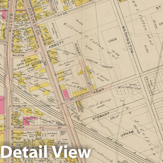Historic Map : Atlas of South Boston, South Boston 1910 Plate 032 , Vintage Wall Art
