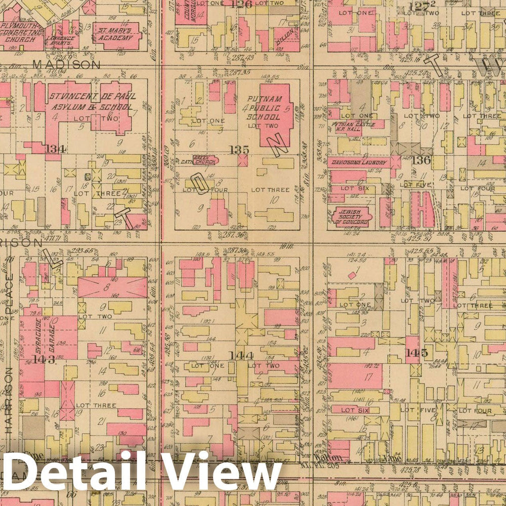 Historic Map : Atlas City of Syracuse, NY and Suburbs, Syracuse 1924 Plate 002 , Vintage Wall Art
