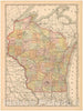 Historic Map : United States Maps, Wisconsin 1894 , Vintage Wall Art