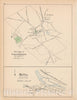 Historic Map : Colchester & Sprague 1893 , Town and City Atlas State of Connecticut , Vintage Wall Art