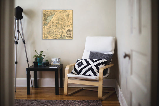 Historic Map : Maine 1900 , Vintage Wall Art