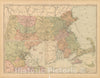 Historic Map : United States Maps, Massachusetts 1894 , Vintage Wall Art