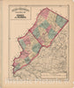 Historic Map : Sussex & Warren 1873 Combined Atlas State of New Jersey & The County of Hudson, , Vintage Wall Art
