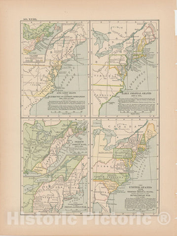 Historic Map : United States 1897 , The Century Atlas World , Vintage Wall Art
