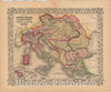 Historic Map : Italy & Turkey & Greece & Austria 1867 , New General Atlas , Vintage Wall Art