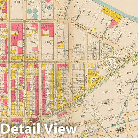 Historic Map : Vol. 1, Brooklyn 1908 Plate 013 , Atlas Borough of Brooklyn , Vintage Wall Art